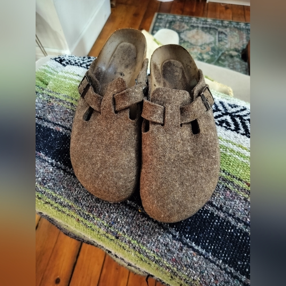 Wool -felt Birkenstock Clogs